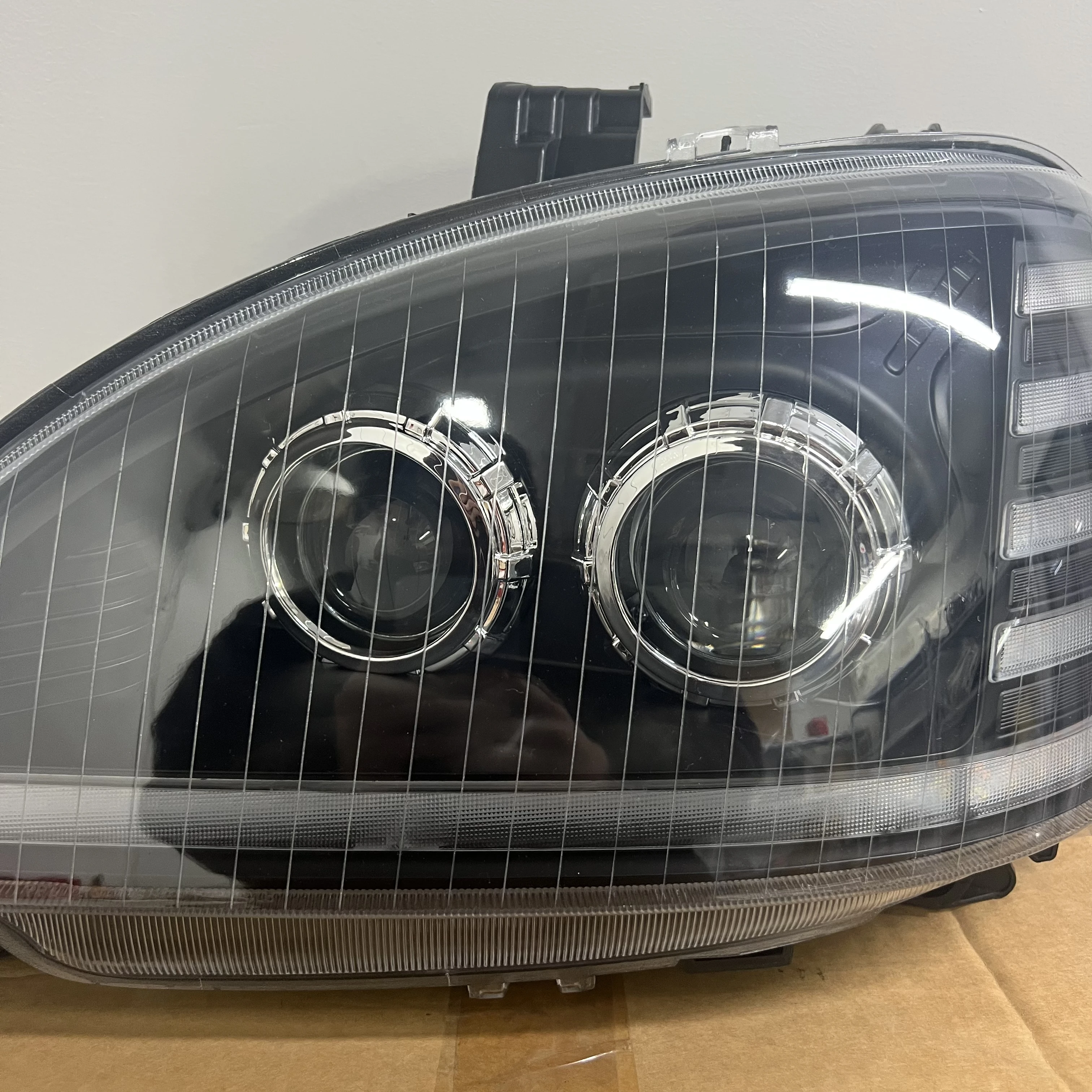 1*PCS Full LED Headlamp for Freight Liner columbia 1996-2017 Semi Truck Black Headlight Upgraded American Truck Lamp Front Light