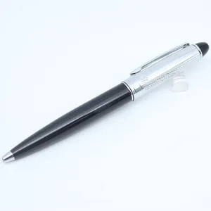 Hot Sale  Classic Black+sliver Ball Pen Luxury   Business VIP Gift Promotion Metal Pen with Customs logo Metal Ball Pen