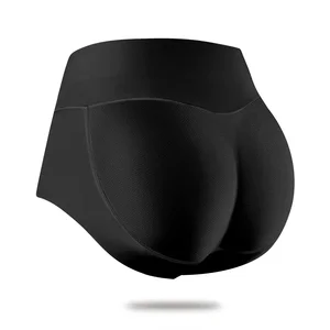 Women's Knitted Invisible Control Briefs Padded Push Panties with Butt Lifter Hip Shaper Lift Buttocks Hip Pads Underwear