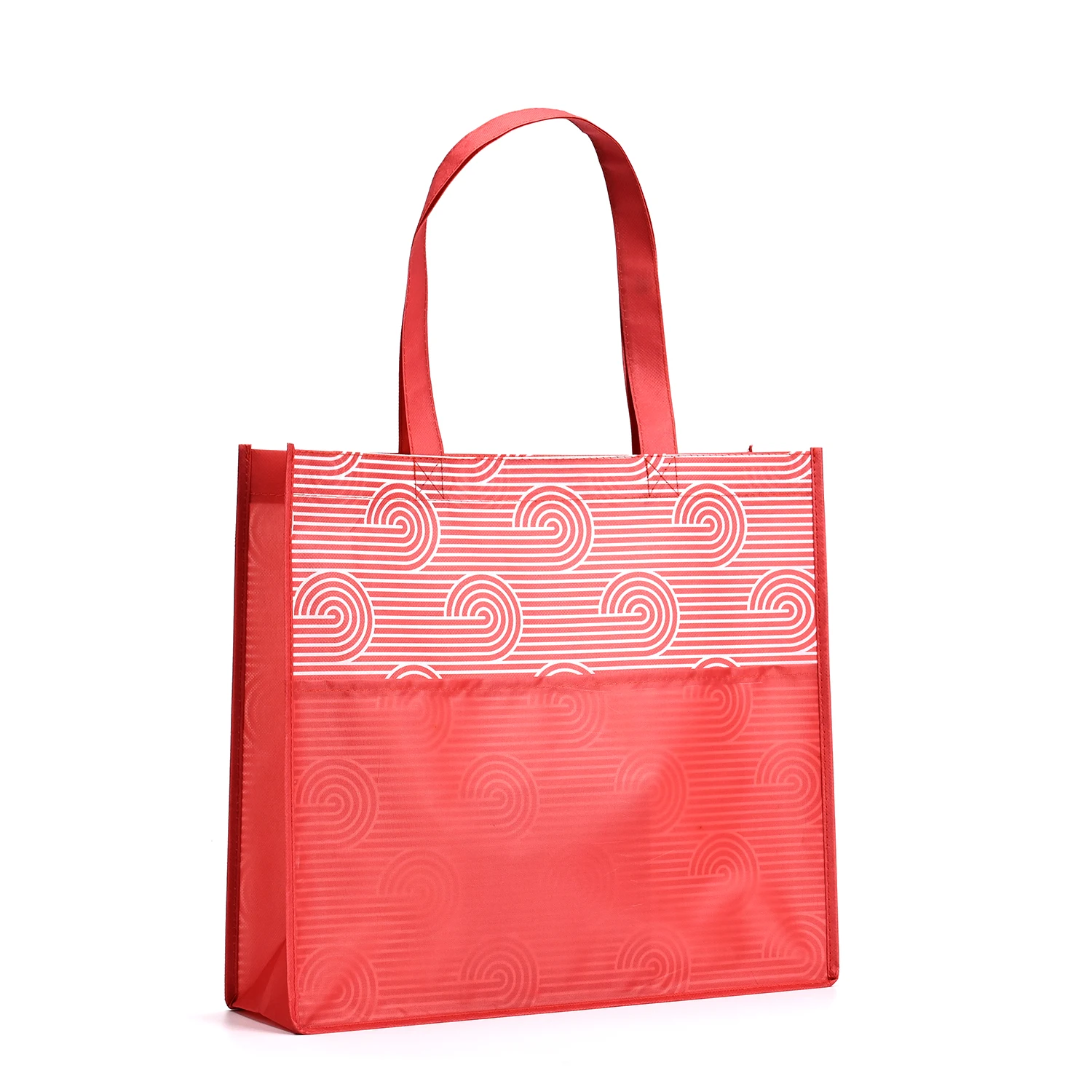 Hot Selling Wholesale Eco-Friendly RPET Backpack with Black Printed Handles Custom Logo Packaging manufacture