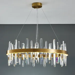Postmodern Simple Personality Crystal Chandelier for Sitting Room Bedroom Light Luxury Pendant Lights