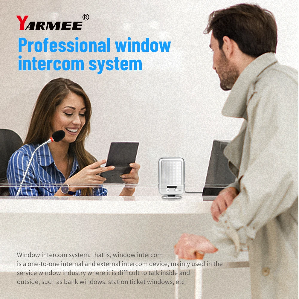 YARMEE Professional Window Intercom System for Bank Windows System YKM10