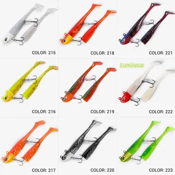 CHEERY 21g/28g Soft Vibration Jig Head Jig Lure with Two Line Eyes, Soft Plastic Bass Fishing Lure Leurre Souple NOEBY – Soft Lure – view 3