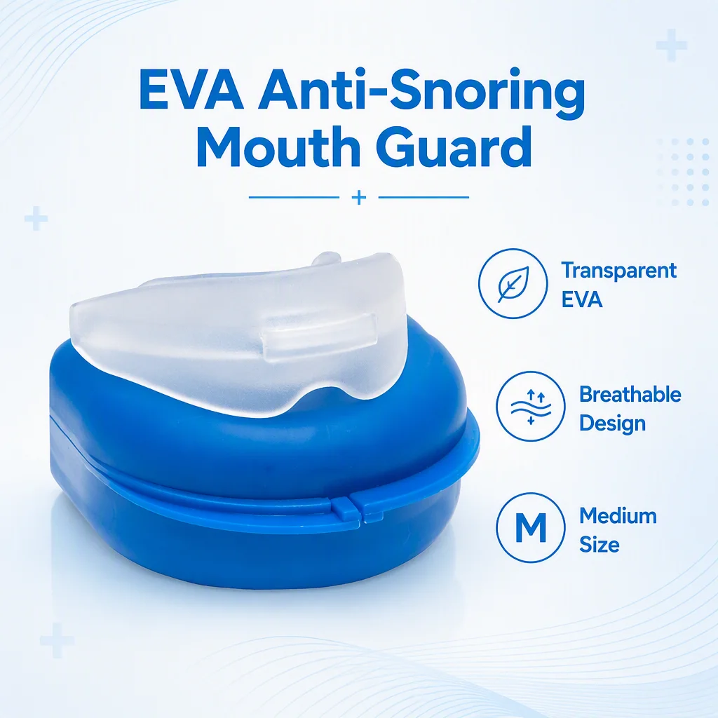 Night Time Snoring Relief Antisnoring Mouth Guard Mouth Tray Kit for Adult Sleepers Home Bedroom Dental Hygiene