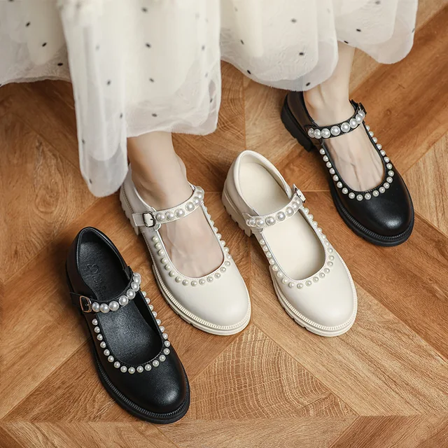 sh11316a Genuine Leather Mary Jane Shoes Women Japanese Style Vintage Soft Girls Platform College Student Shoes - Image 5