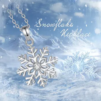 Collana fiocco di neve scintillante / Gioielli fiocco di