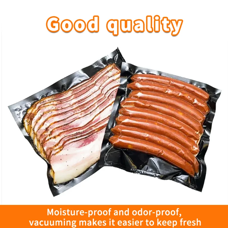 Изготовленный на заказ логотип тисненый прозрачный вакуумный мешок Многоразовые Пакеты для хранения пищевых продуктов нейлоновые вакуумные пластиковые пакеты