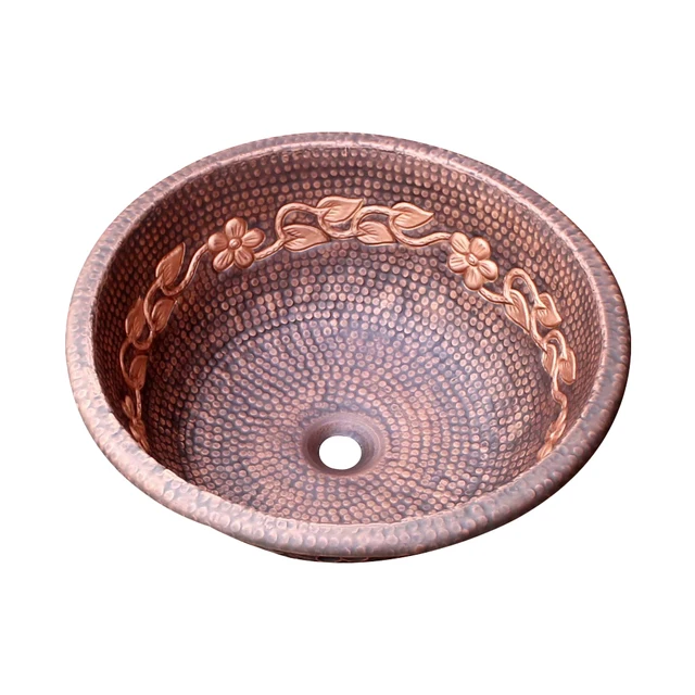 Customhoodsmaster bathroom sink Ore pit shape luxury unique shape multifunctional Single Bowl Apron Copper