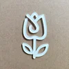 Rose-43*76*3mm สีขาว