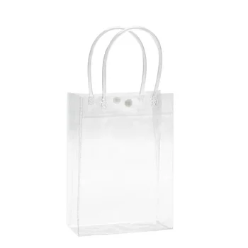 China supplier PVC transparent handbag birthday gift bag high-end feel handbag plastic gift bag