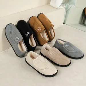 Couple's Winter Indoor-Outdoor Fluffy Fur for Slippers Thickened TPR Outsole Soft Anti-Slippery for Men and Women