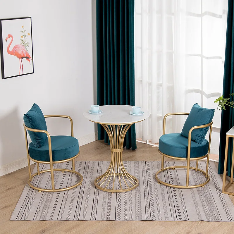 Modern furniture upholstered home velvet mid century metal pink accent chair