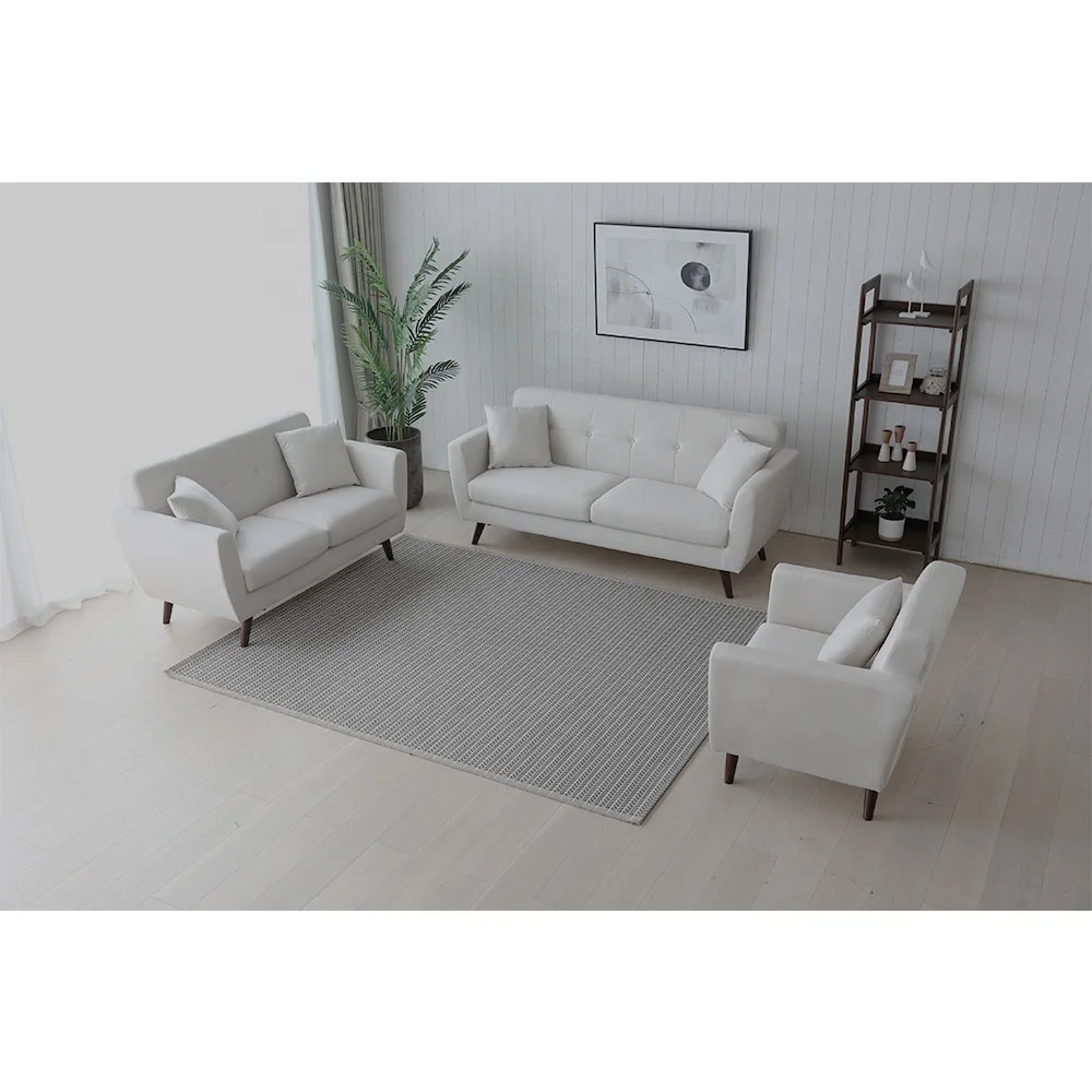 Lắp Đặt Dễ Dàng Thiết Kế Nội Thất Phòng Khách Gỗ Vải Bộ Sofa 3 2 1 KD Sofa Ghế Tình Yêu Ghế Tay Sofa Ghế Mua Sỉ