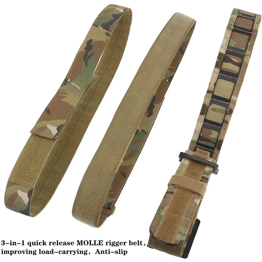 Wear-resistant Adjustable Training Durable Quick Release Sports Tactical Belt Men Hiking Nylon Web Work Belt