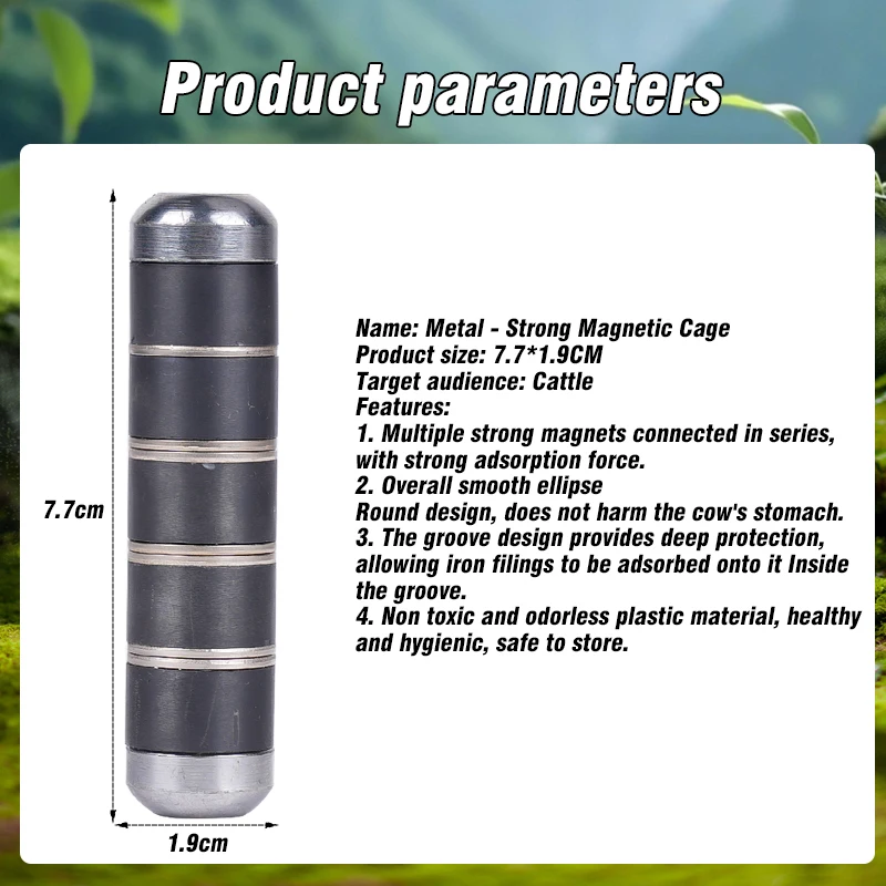 Master Magnetics Ferrite Cow Magnets - 3" Length Pack Of 4 - Black Powder Coat