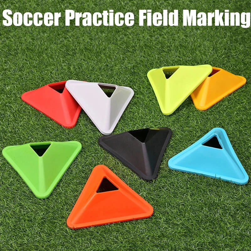 product football triangle training disks lightweight pe material durable soccer markers outdoor agility coordination cones cones-2