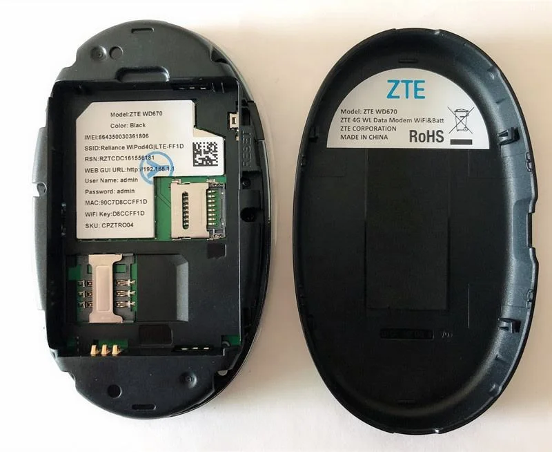 Unlocked ZTE WD670 4G LTE Pocket Wifi Router - Wireless Mobile