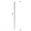 Baguettes nues en argent 304, 22,5 cm
