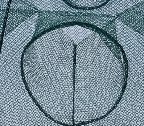 china hexagonal fishing net Chinese Factory 10 Holes Umbrella Folded Portable Hexagon Fishing Shrimp  Trap Minnow Crab Cast Mesh Trap
