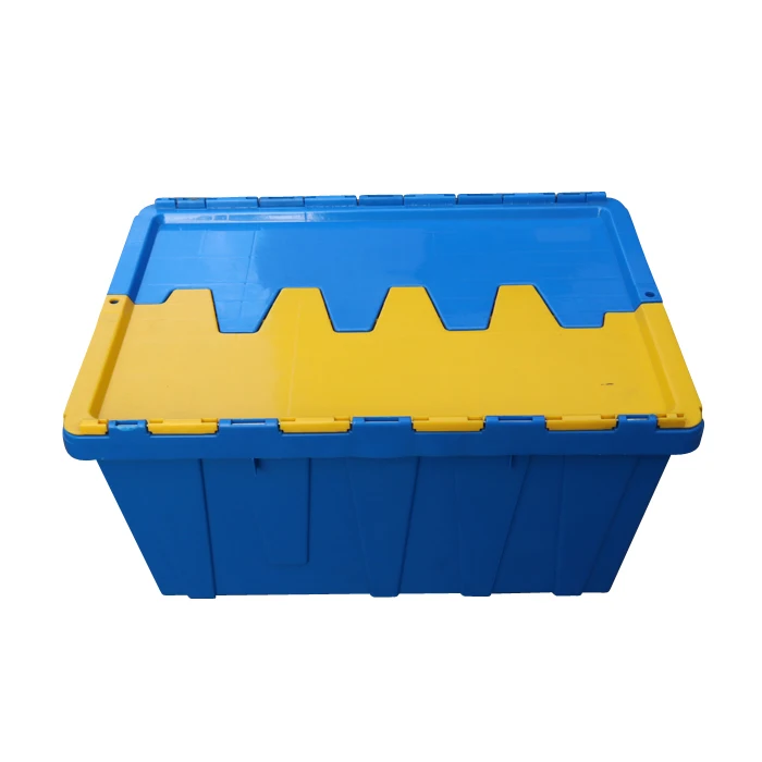 JOIN 30kgs 60L OEM Rentable Moving Plastic Box With Lid Plastic Storage Box Plastic Bin Tote Crate