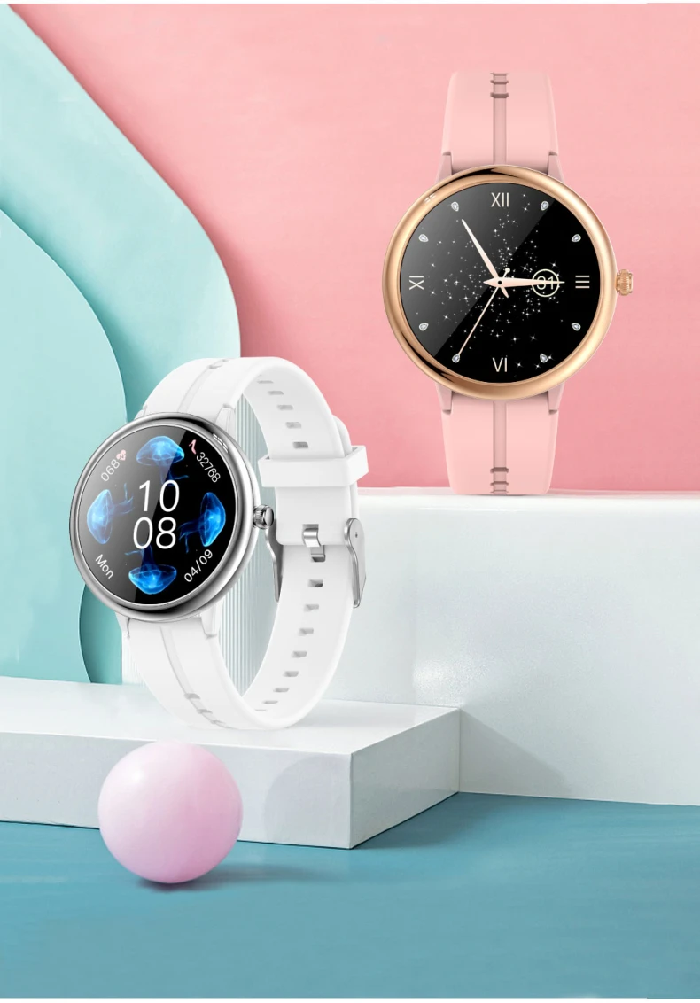 2022 New Arrivals R8 1.1 Inch Ladies Smart Watch Women with Round Screen Heart Rate Blood Pressure Female Physiological Reminder Smartwatch (21).jpg