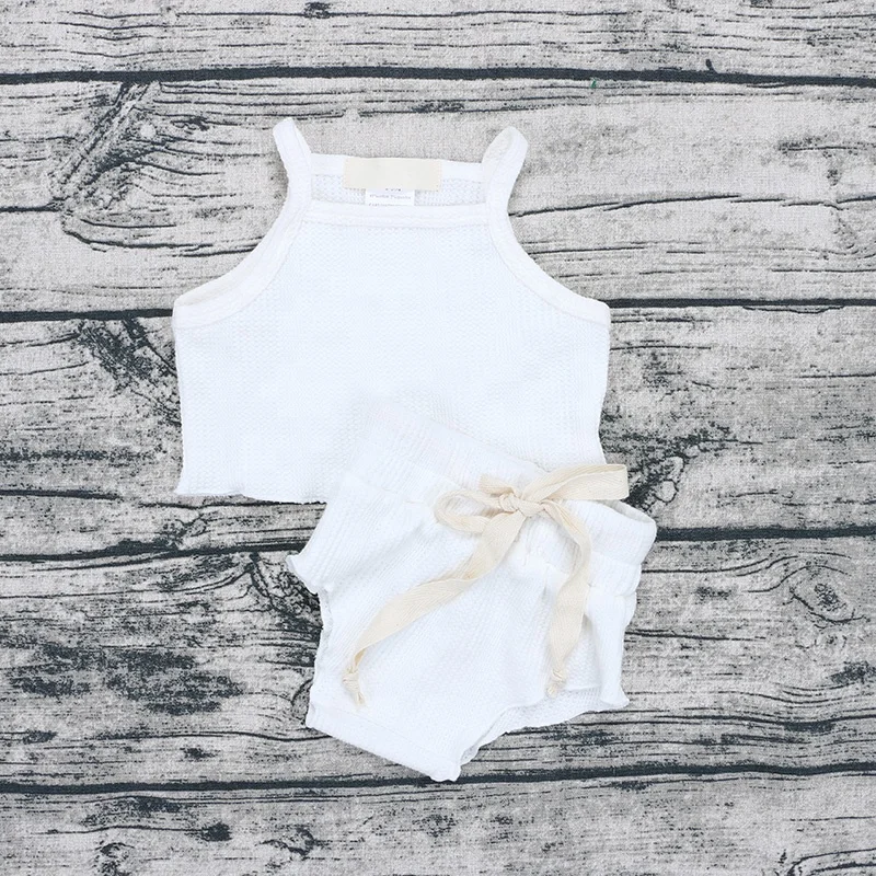 Boutique-ropa De Tela De Waffle Para Niños,Trajes Para Bebés,Top Bombacho  Sin Mangas,Conjuntos De Ropa Para Bebés Y Niñas - Buy Boutique Nuevo Diseño  Ropa De Niños Trajes De Bebé Top Sin Mangas