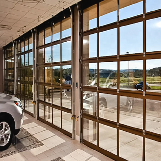 Smart Automatic Horizontal Sectoral Garage Door Design Glass Fielding Steel Jst Sectional Door Fiberglass Sliding New Waterproof