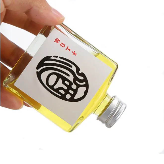 100ml 250ml Square Flat Shape Glass Bottle with Screw Cap Lid for Cold Brew Coffee Juice Liquor Wine