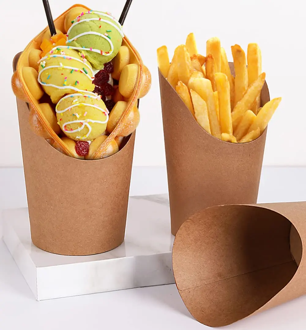 French Fries Holder,12oz Disposable Paper French Fry Cups Charcuterie