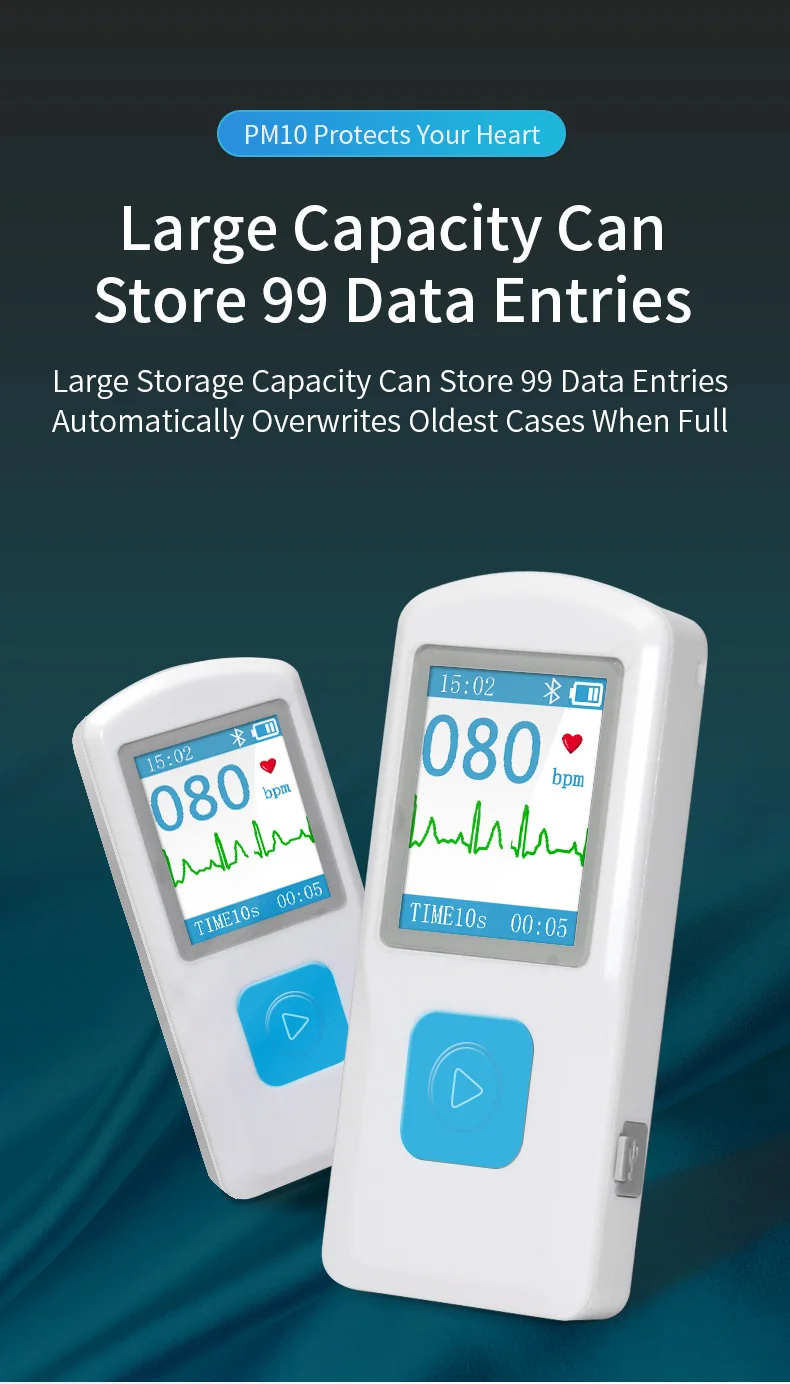 CONTEC PM10 BT Heart Rate ECG Monitor - Reliable & Portable