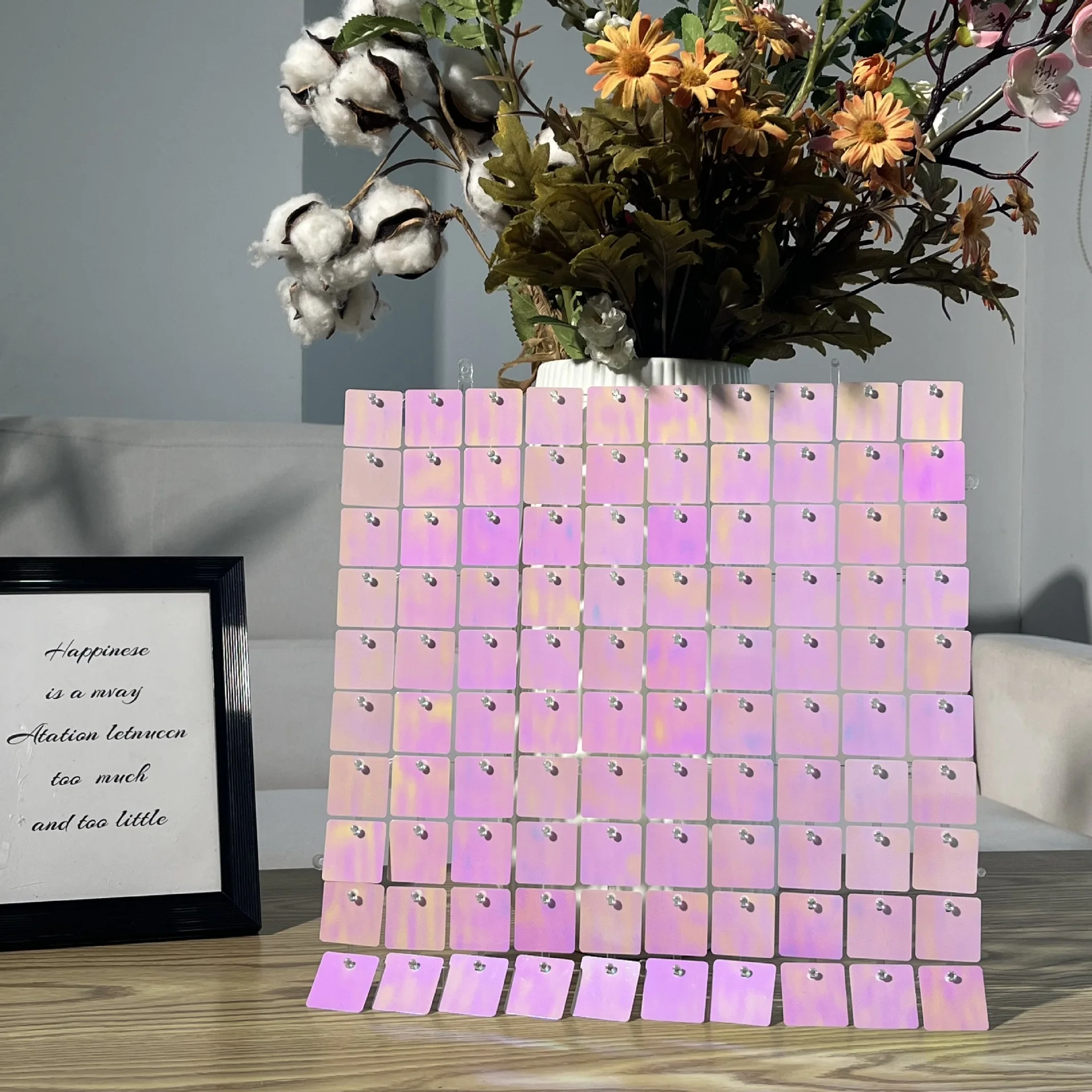 Panel Colorful Sequin Shimmer Wall Backdrop Panels for Party Decor for Wedding Anniversary Birthday Engagement