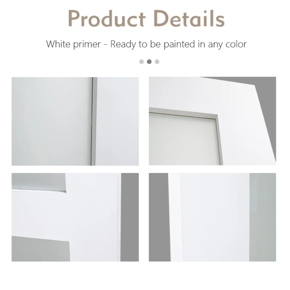 5 Frosted Glass Solid Core White Finished Interior Barn Door - Buy 5 ...