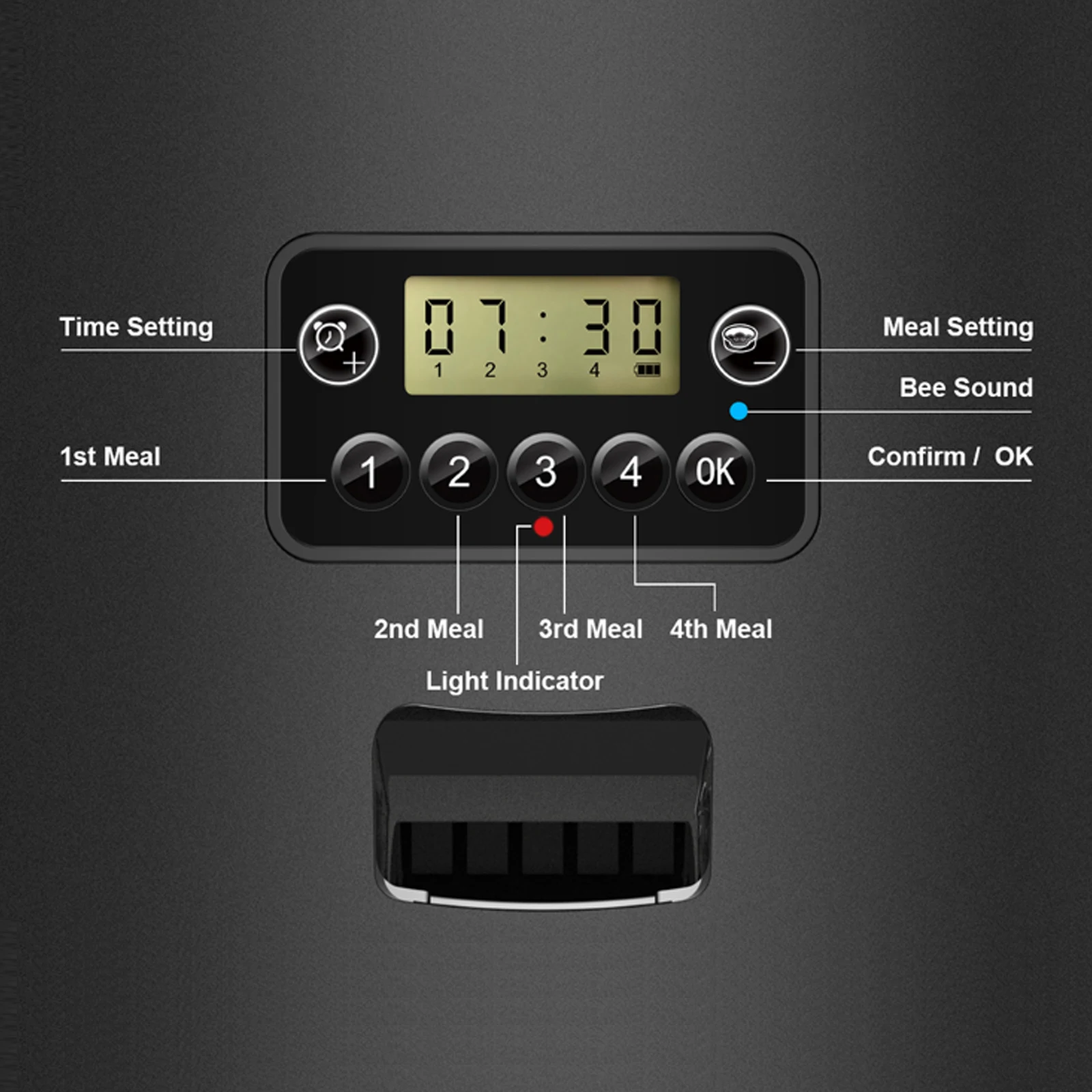 Hot Sale Clever Pet Feeder Smart Wifi Adjustable Automatic Food Pet Cat