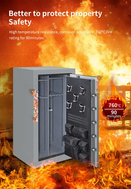 CEQSAFE American High Security Fireproof Metal Big Long Home Gun Safe Deposit Box manufacture