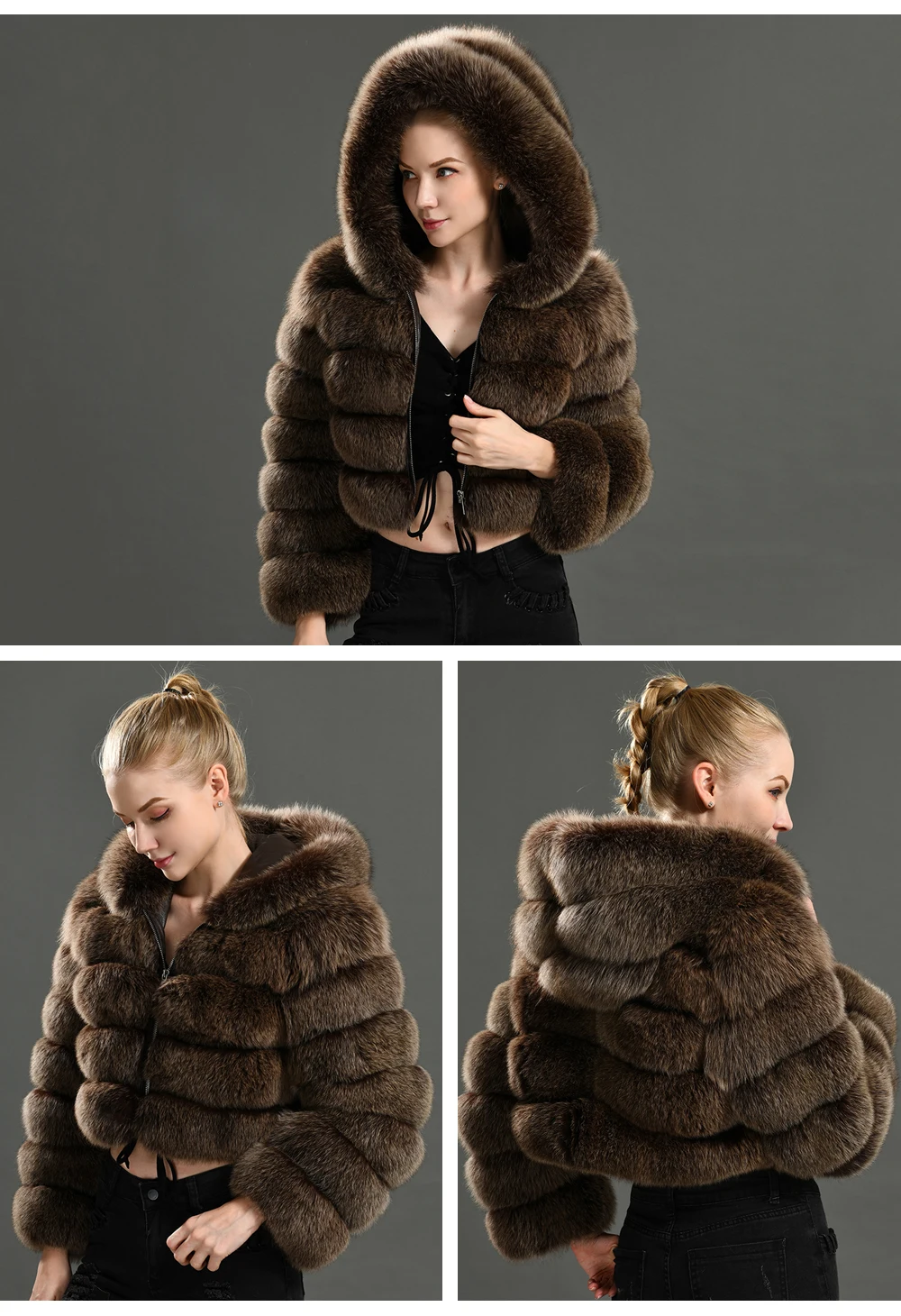 美品◯【THINK FUR 】FOX LIKE FUR JACKET Rabbit Fur Jacket With Fox Fur Details in White Color - Etsy