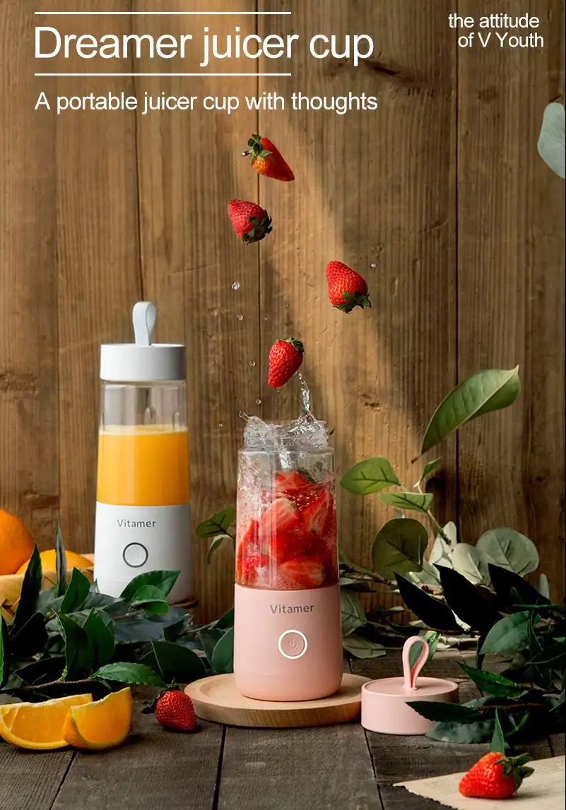 Mixeur blender portable électrique mini usb pour jus de fruit_voghion.com