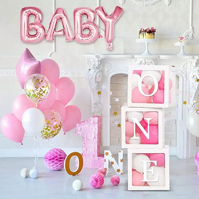 One Year Old Baby Shower Birthday Decorations Baby 1st Birthday Decoration  Boy Girl One Boxes Party Decorations With One Letter - Buy Girl One  Boxes,Girl One Boxes Party Decorations,One Year Old Baby