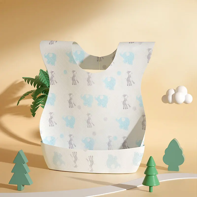 Mga Disposable Baby Bib para sa Mga Lalaki at Babae na Indibidwal na Naka-package na Malinis na Malambot at Leakproof na Bib na Pagpapakain at Naglalaway na mga Bib sa Paglalakbay