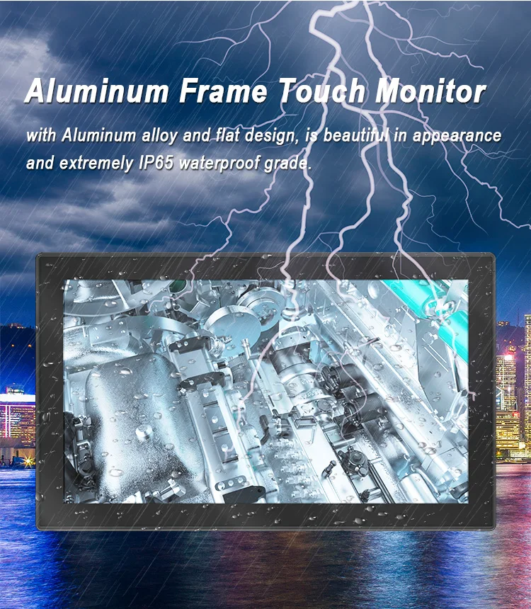 New 15.6 Inch LED HD Industrial Monitor Open Frame Display Multi-Touch Screen Aluminum USB Input Business Series LCD Monitor