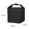 Buckle folding lunch bag black