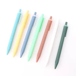 2022 Hot Promotion Custom Stationery Cute Maca Color Plastic Gel Ink Pen With Logo for Office Japan Korea Girls Gift