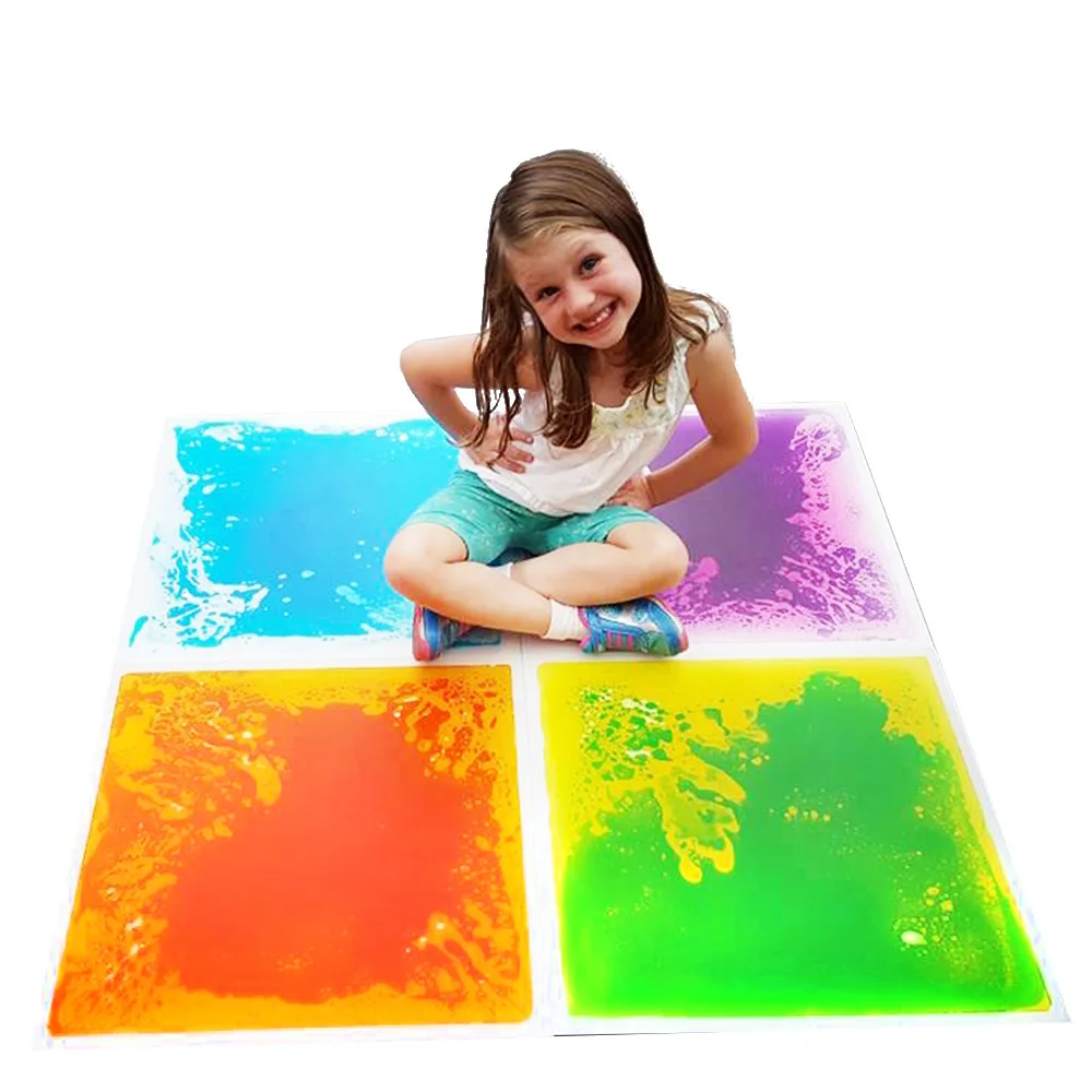 30cm Sensory Room Tiles Multi-Color Liquid Floor Playmat Kids Play ...