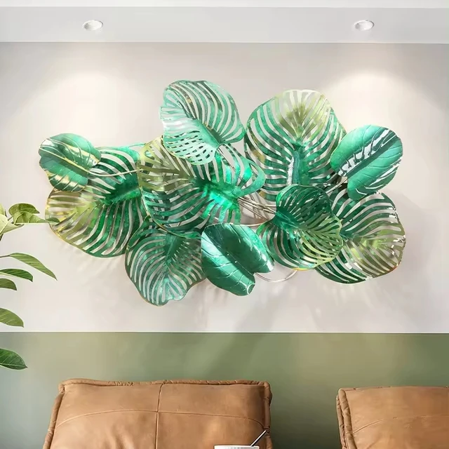 3D Modern Home Decorative Flower Shaped Metal Art Wall Decor For Living Room Hanging Metal Wall Decor