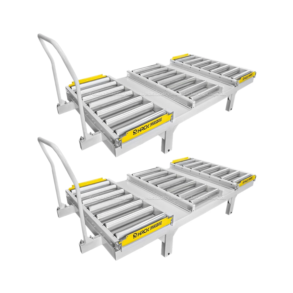 Hongrui manual three row straight roll plate carrier trolley