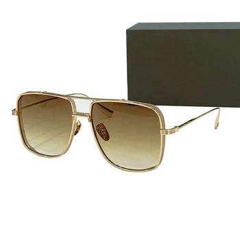 Luxury classic square sunglasses men's women's retro brand design sunglasses high 157 sunglasses metal frames uv400 summer glass