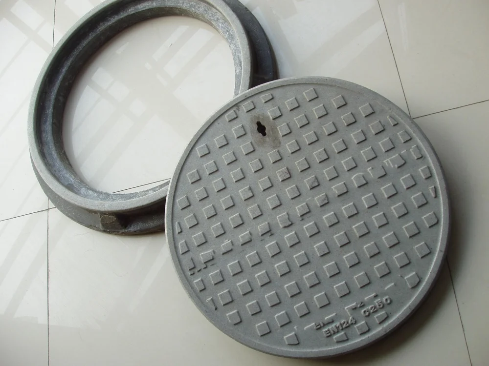 FRP Manhole Cover and Frame Round Septic Tank Lid Resin Sewer Cover