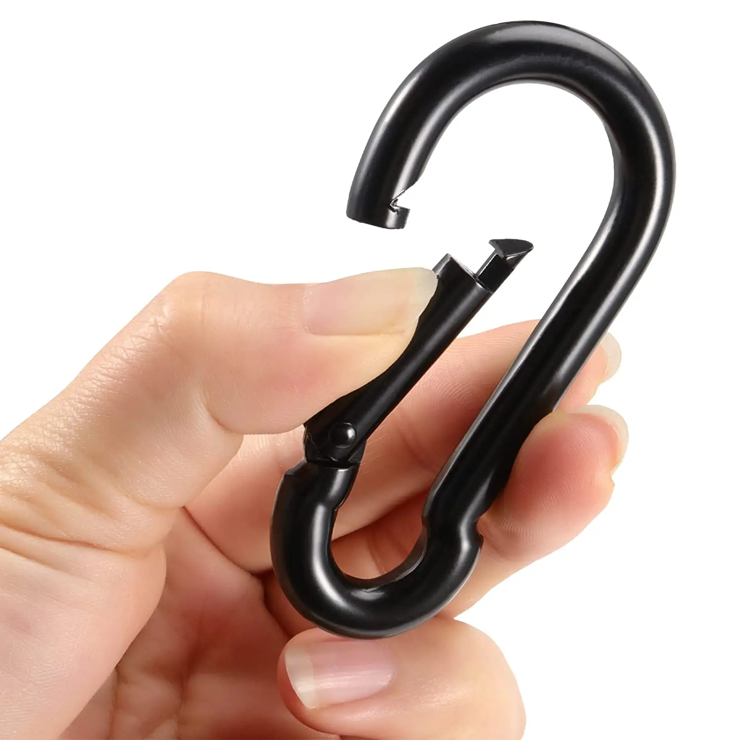 Factory Direct Gourd Shape Snap Hook Black Spray-paint Carabiner Rope Outdoor Hanging Accessory Hammock