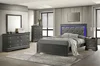 Gris métallisé + Bois + Ensemble 5 pièces + Bois massif + MDF