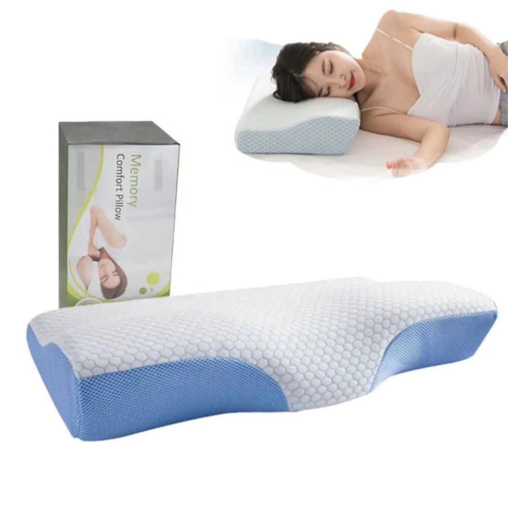 Ergonomic Adjustable Butterfly Memory Foam Orthopedic Cervical Sleep ...