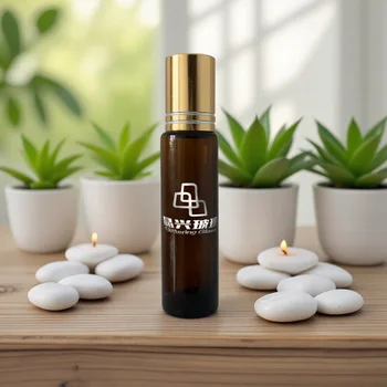 15ml Brown Transparent Glass Pump Sprayer Bottle with Reed Diffuser for Essential Oils